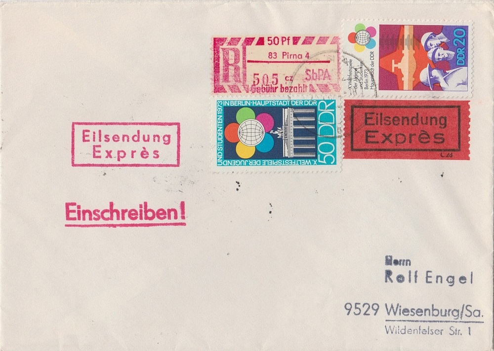 Einschreibbrief vom 23.11.74 mit EM 83-4 cz (2)